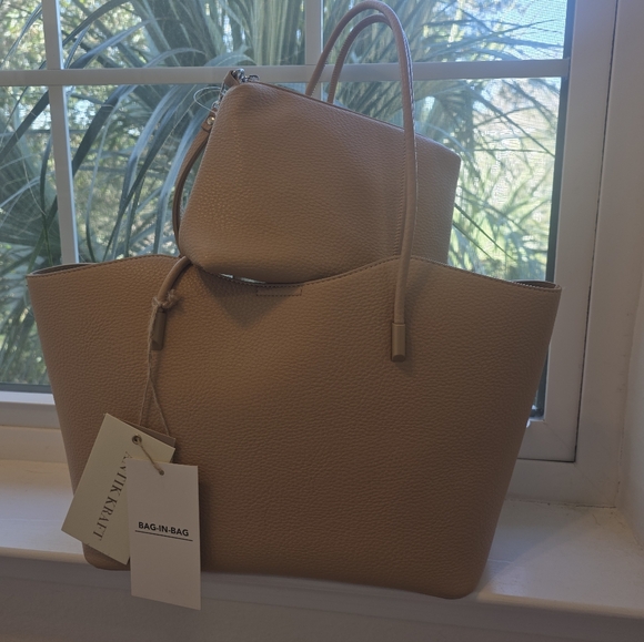 Antik Kraft Ivy 2-in-1 Vegan Leather Hobo Bag - Beige - NWT - Picture 4 of 7